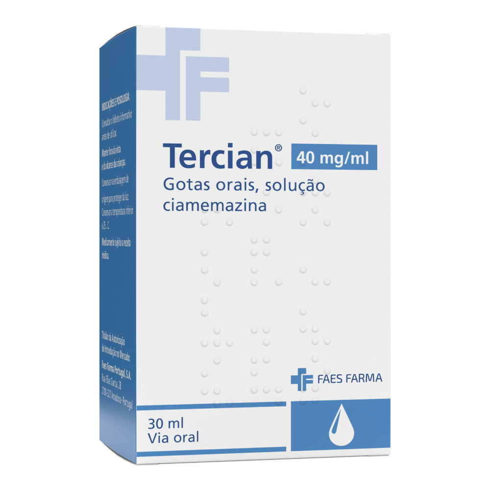Tercian 40 mg/ml gotas orais, solução